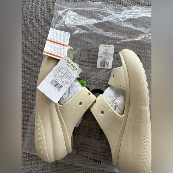 Crocs Crush Platform Slide Sandals Size 8 Women’s Beige - Picture 11 of 12